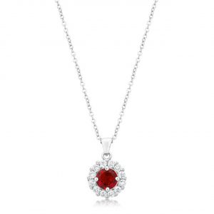 pendant in ruby red