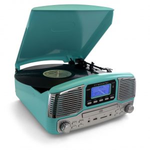 vinyl record and CD player